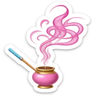 incense pink sticker