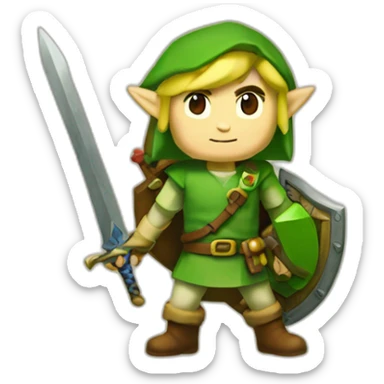 Link from zelda sticker