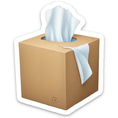 a box of tissues sticker