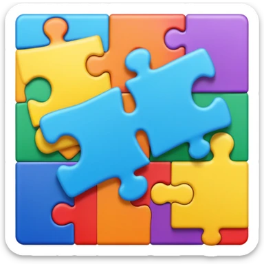 puzzle pieces fitting together on a screen sticker