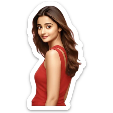 alia bhatt in red top sticker