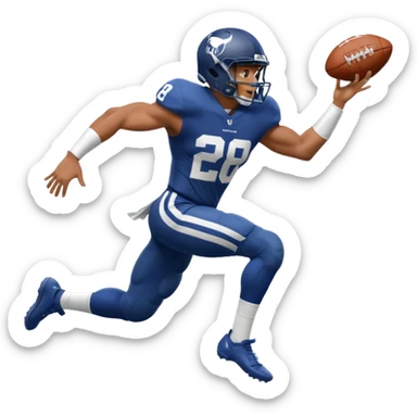 Saqoun Barkley hurdle over a person sticker