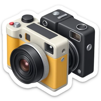 elevated 3/4 top-down isometric camera angle (≈30–35°),
camera positioned above and angled downward, sticker