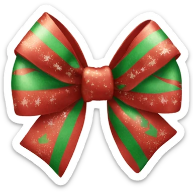 Christmas bow sticker