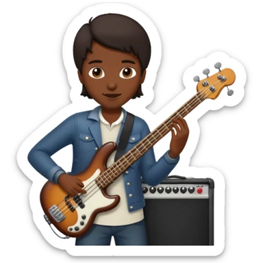 playing Bass Guitar sticker