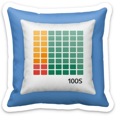pillow with spreadsheet sticker