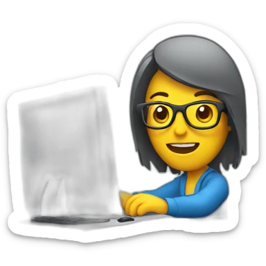 video editor with a computer sticker