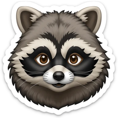 side view of a raccoon sticker