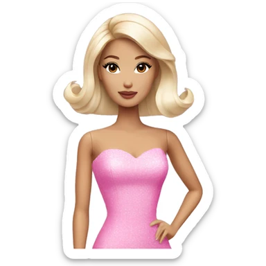 asian glamorous barbie  sticker