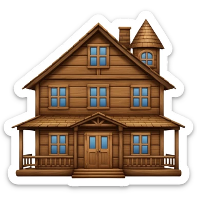 biggest wood house sticker