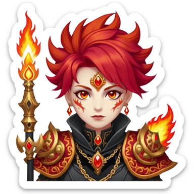 Mavuika The Pyro Archon from Genshin Impact sticker