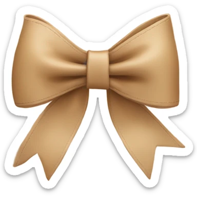 light brown bow sticker