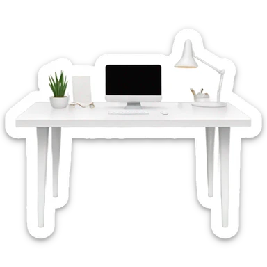 minimalist-clean-work-desk-with-white-wood-colorway-front-view sticker