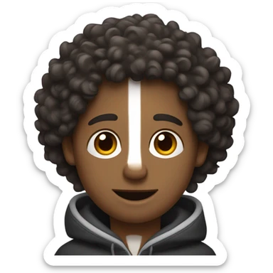 A curly-haired, fair-skinned man holding a Border Collie. sticker