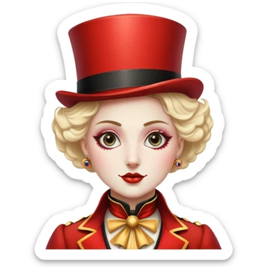 Vintage circus ringmaster sticker