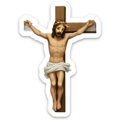 Jesus on cross sticker