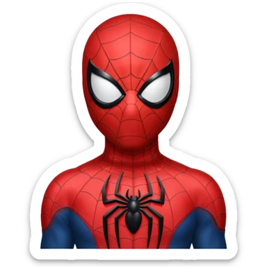 Black spider man sticker