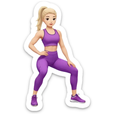 girl working out glutes  sticker