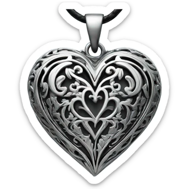 Chrome heart sticker