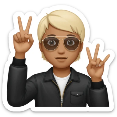 Carti Yvl handsign with sunglasses sticker