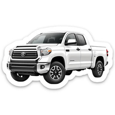   White Toyota tundra sticker