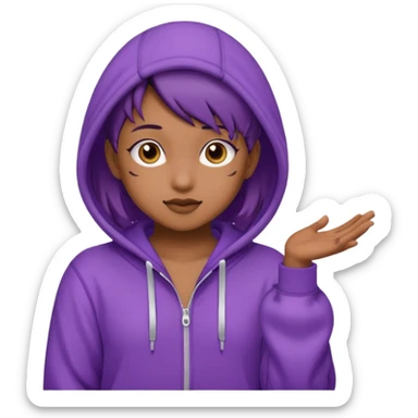 Momo jojo in a purple onesie  sticker