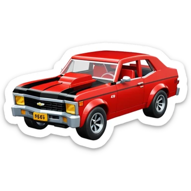 race-bred 1969 Chevy Nova Lego  sticker