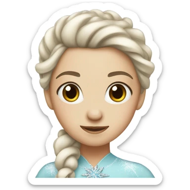 Elegant girl ice skater  sticker