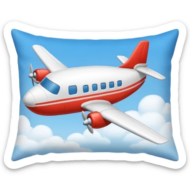 pillow plane sticker