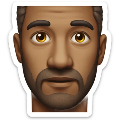 intense gaze of a man sticker