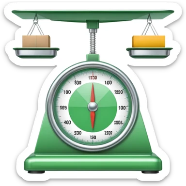 green logistics scales sticker