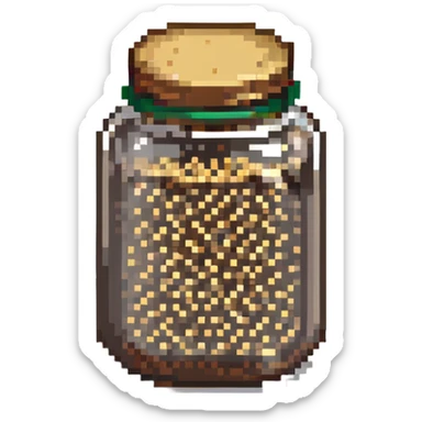 jar of sesame seeds sticker