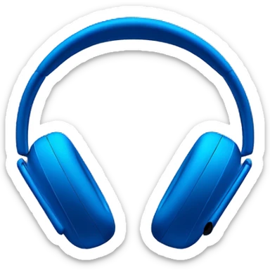 Headset AirPods Max blue on black background  sticker