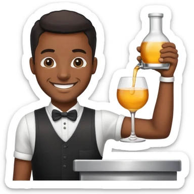 Black bartender sticker