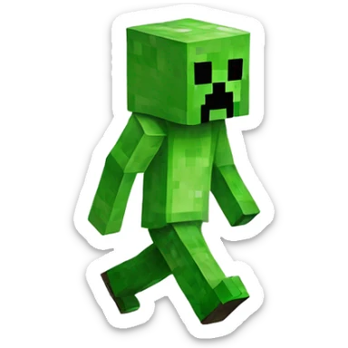 Minecraft creeper walking sticker
