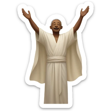 levitating into heaven sticker