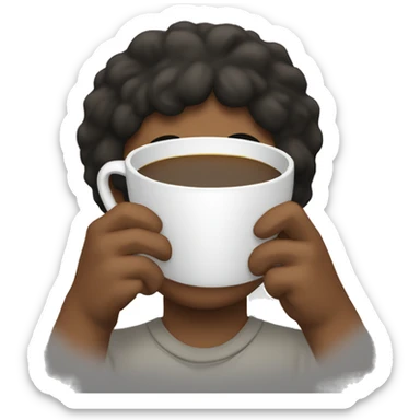 holding empty cup sticker