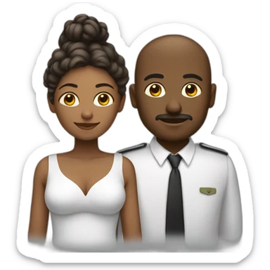 Femme métisse et homme blanc sticker