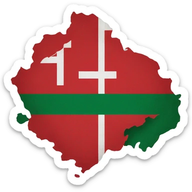 Denmark flag vs Bangladeshi Flag sticker