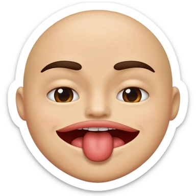 person biting lip  sticker