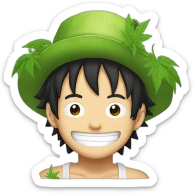 weed joint luffy sticker