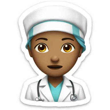 A nurse in tears crying sad sticker