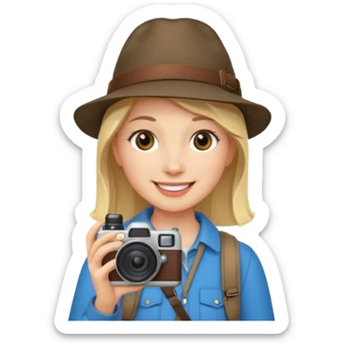 Tourist Taking Photo sticker