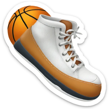 A slipper playing basketball  sticker