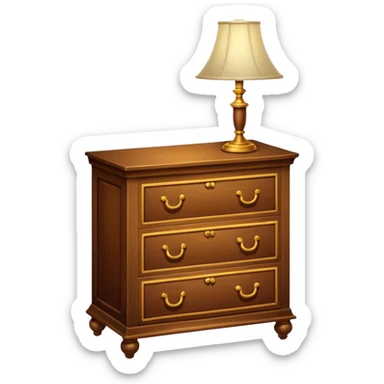 A Cupboard-commode-drawer-night-bed-stand furniture with a night lamp,WİTH BED sticker