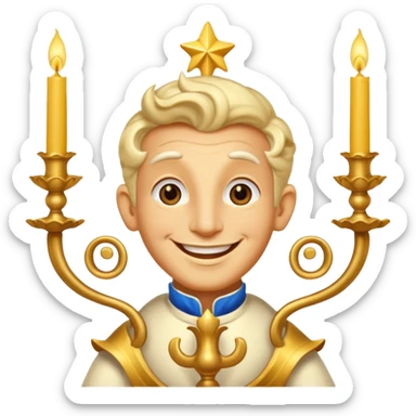 Lumiere with face sticker
