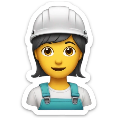 hairdresser-with-a-construction-helmet sticker