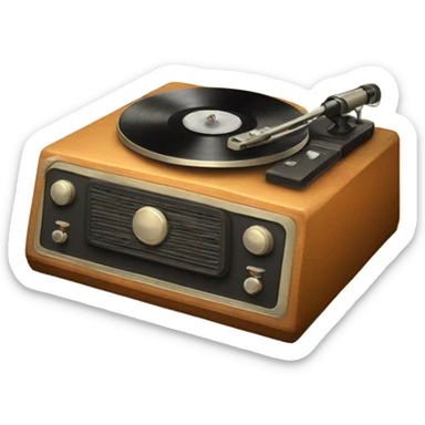 vintage record player  sticker