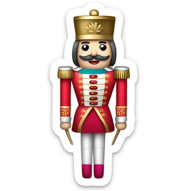 Colorful nutcracker sticker