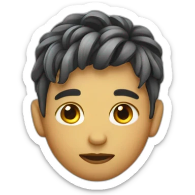 Boy with Tied hair  sticker